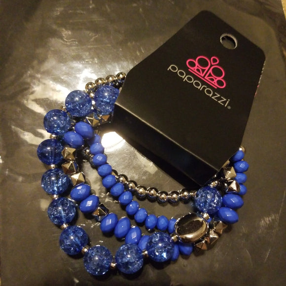 Layered Luster Paparazzi Blue Bracelet