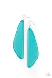 Scuba Dream Blue Wooden Earrings