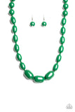 Poppin Popularity - Green Necklace Paparazzi Accessories