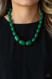 Poppin Popularity - Green Necklace Paparazzi Accessories