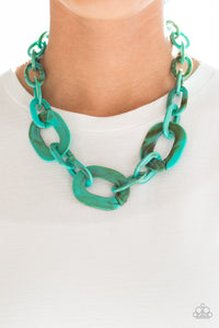 All In-VINCIBLE - Blue Acrylic Necklace Paparazzi Accessories