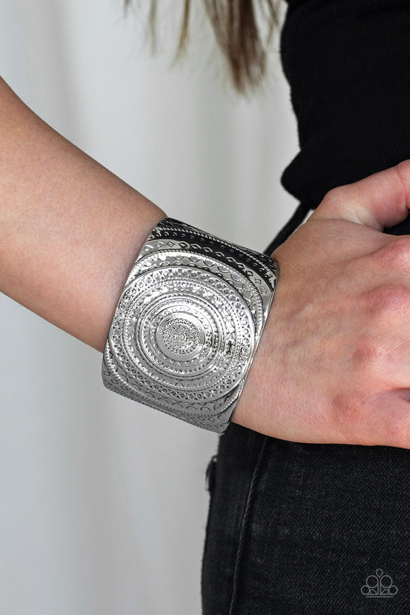 Bare Your SOL - Silver Cuff Bracelet Paparazzi Accessories