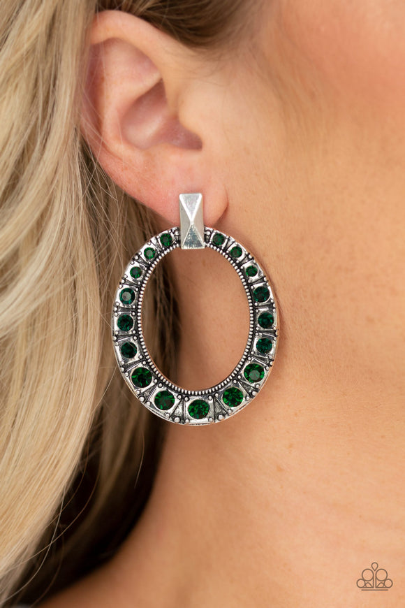 All For GLOW - Green Earrings Paparazzi Accessories