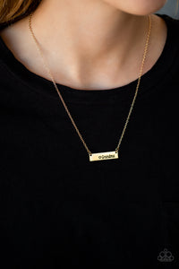 Best Grandma Ever - Gold Necklace Paparazzi Accessories