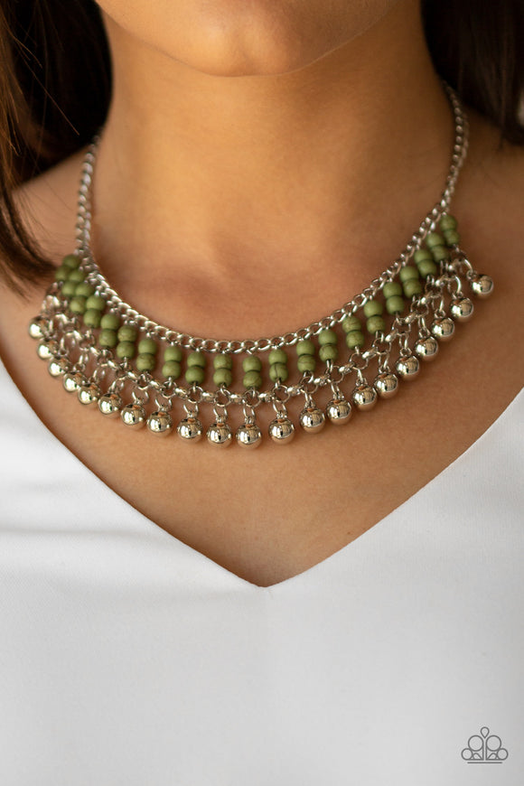 Beaded Bliss - Green Necklace Paparazzi Accessories