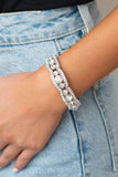 Easy On The ICE - White Bracelet Paparazzi Jewelry