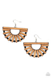 Paparazzi Wooden Wonderland Black Earrings