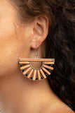 Paparazzi Wooden Wonderland Black Earrings