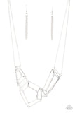 3-D Drama - Silver Paparazzi Necklace