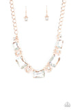 Flawlessly Famous - Multi Rose Gold Necklace Paparazzi Accessories