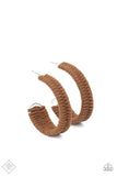 Rural Guru - Brown Suede Earrings Paparazzi Accessories