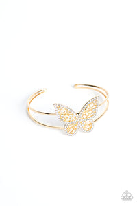 Butterfly Bella - Gold Paparazzi  Bracelet