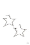 All-Star Attitude - Silver  Paparazzi Earrings