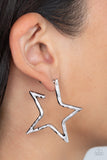 All-Star Attitude - Silver  Paparazzi Earrings