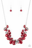 Battle of the Bombshells - Red Necklace - 2020 Unwritten Preview Collection Paparazzi Accessories