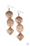 Mixed Movements Paparazzi Copper Earrings