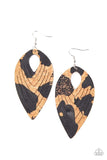 Cork Cabana Paparazzi Black Earrings