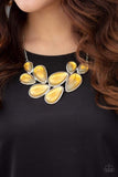 Iridescently Irresistible Paparazzi Yellow Necklace