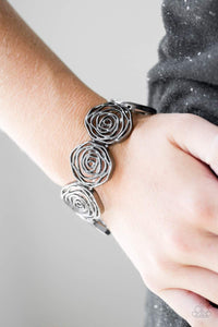 Beat Around The Rosebush Paparazzi Black Bracelet