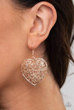 Let Your Heart Grow Paparazzi Rose Gold Earrings