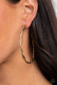 Paparazzi Earrings ~Totally Throttled ~  Gold